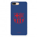 Barcelona iPhone 7 Plus Cazul Red Shield fundal albastru - oficial licențiat Barcelona FC