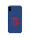 Barcelona iPhone X Red Shield fundal albastru - oficial licențiat Barcelona FC