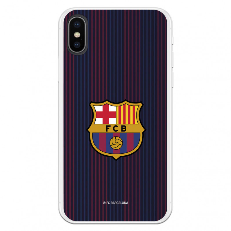 Barcelona iPhone X Blaugrana Stripes Case - Licență oficială FC Barcelona