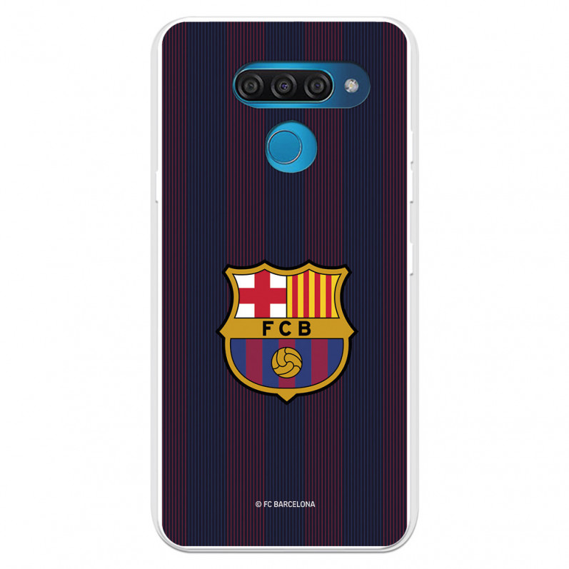 Husă pentru LG Q60 Barcelona Blaugrana Stripes - Licență oficială FC Barcelona