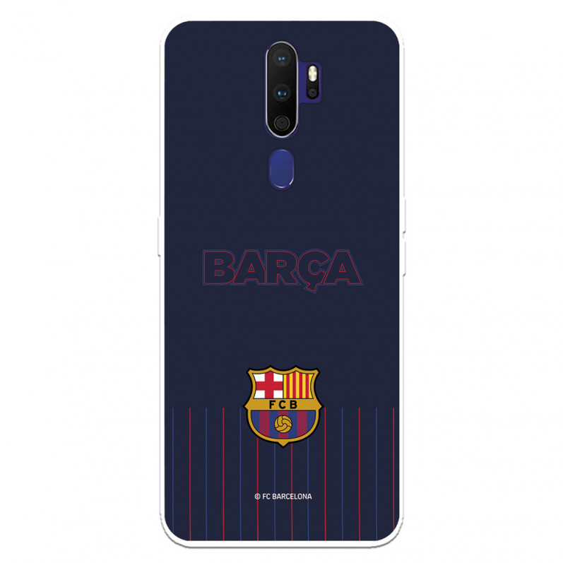 Barcelona Barsa Blue Fundal de fundal albastru pentru Oppo A9 2020 - Licență oficială FC Barcelona