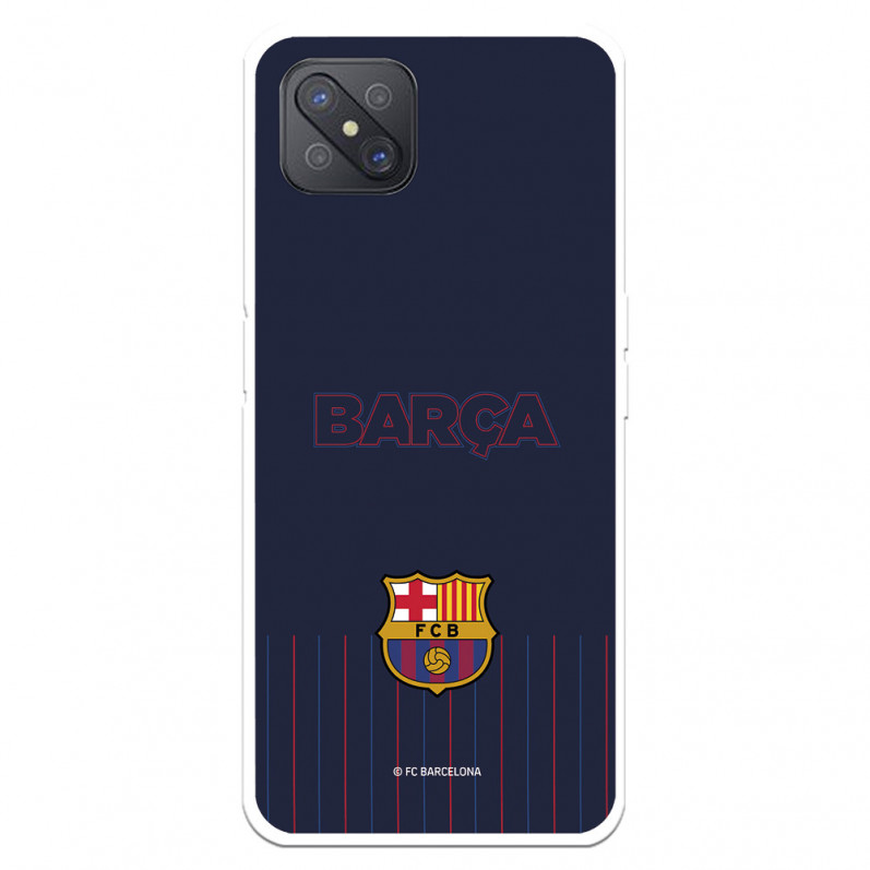 Coperta pentru Oppo Barcelona Barsa Reno 4Z Fundal albastru - Licență oficială FC Barcelona