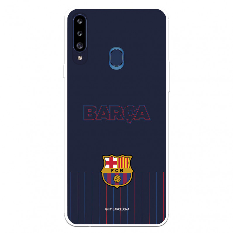 Barcelona Barsa Galaxy A20S Case pentru Samsung Barcelona Galaxy A20S fundal albastru - FC Barcelona Licență oficială