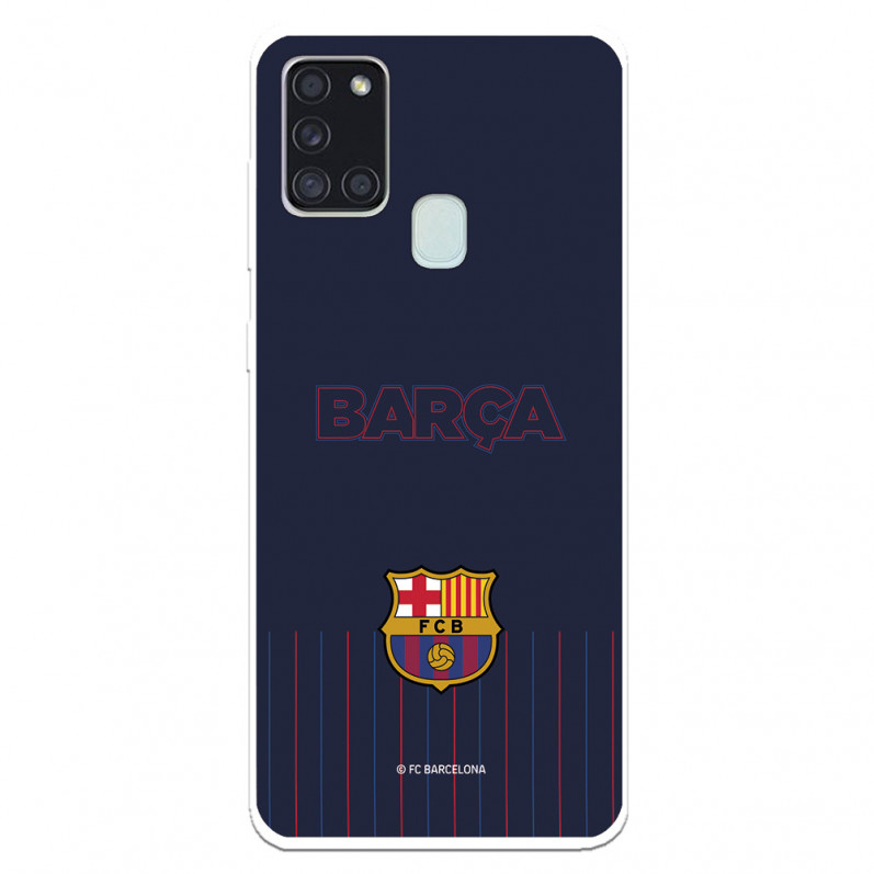 Barcelona Barsa Galaxy A21S Case pentru Samsung Barcelona Galaxy A21S fundal albastru - FC Barcelona Licență oficială