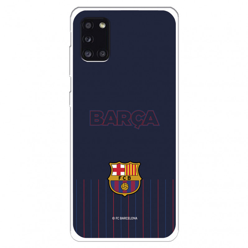 Barcelona Barsa Barcelona Galaxy A31 Albastru fundal caz de fundal pentru Samsung - Oficial FC Barcelona licență