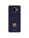 Barcelona Barsa Barsa Galaxy A6 2018 Blue Background Case pentru Samsung - Licență oficială FC Barcelona