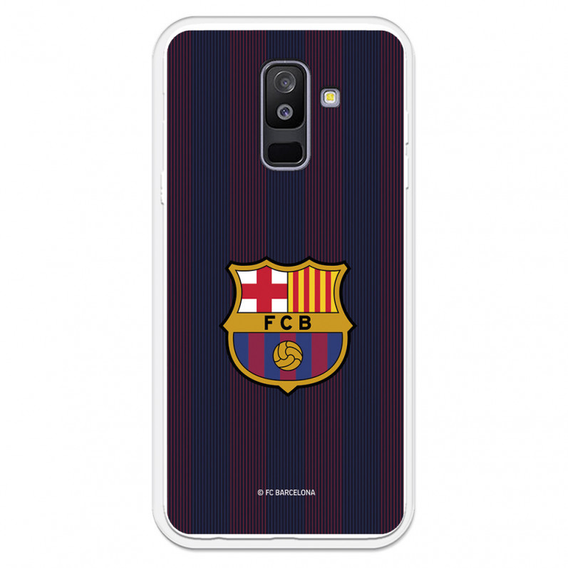 Barcelona Galaxy A6 Plus 2018 Barcelona Galaxy A6 Plus 2018 Barcelona Blaugrana Stripes Case pentru Samsung - Licență oficială F