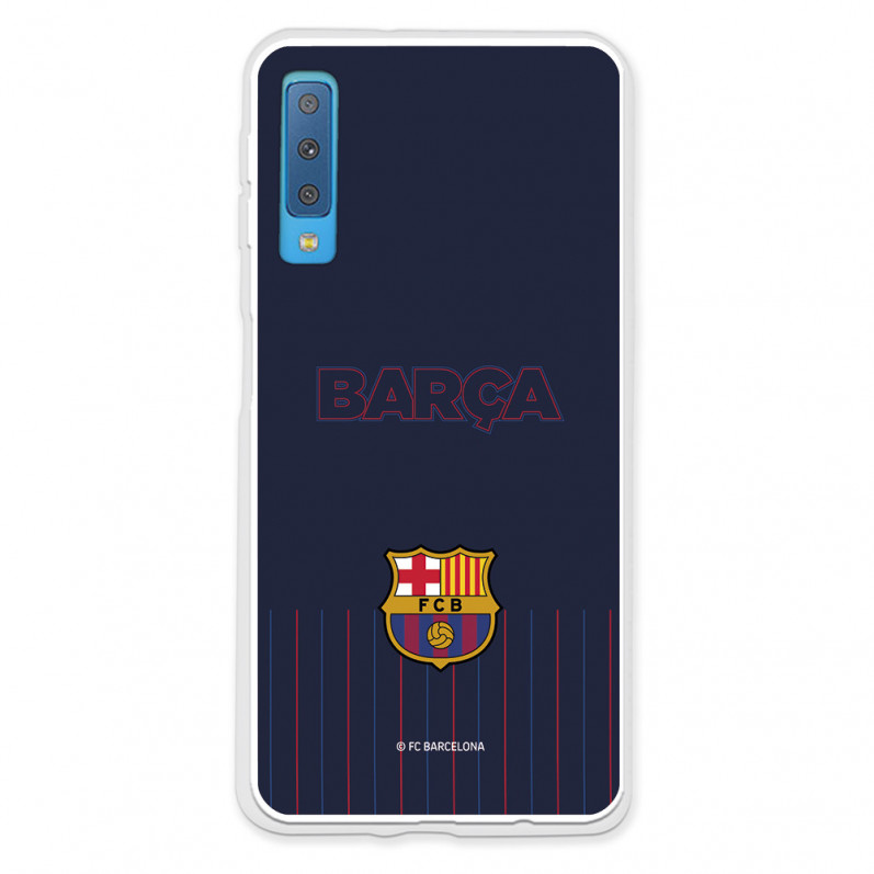 Barcelona Barcelona Barcelona Galaxy A7 2018 Caz pentru Samsung Barsa fundal albastru - FC Barcelona Licență oficială