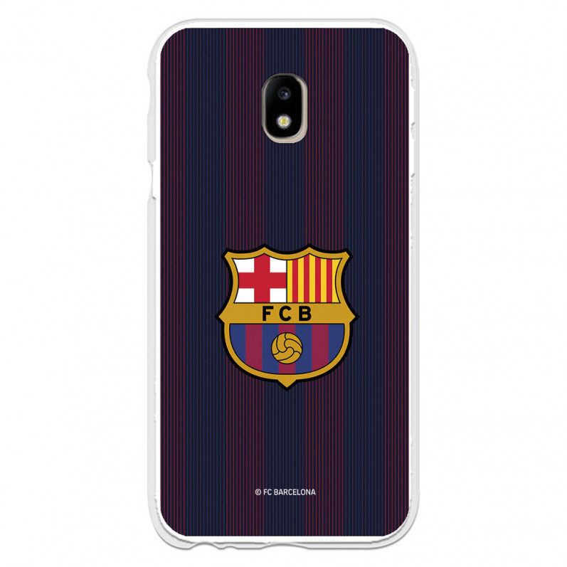 Carcasă pentru Samsung Galaxy J3 2017 European Barcelona Blaugrana Stripes - Licență oficială FC Barcelona