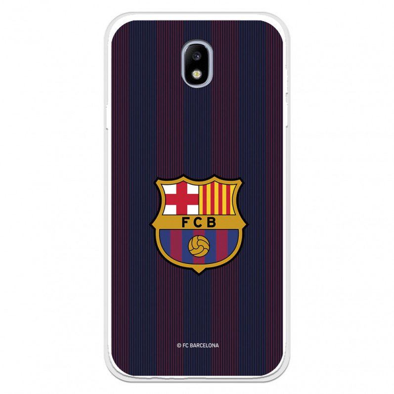 Barcelona Galaxy J7 2017 Barcelona European Barcelona Blaugrana Stripes Case pentru Samsung - Licență oficială FC Barcelona