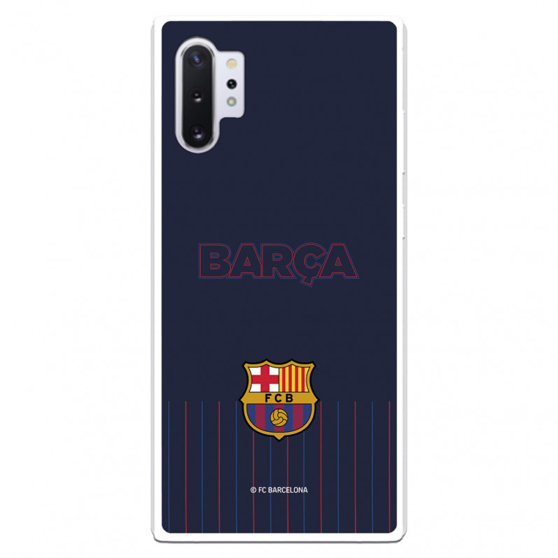 Barcelona Barcelona Barcelona Galaxy Note 10Plus Case pentru Samsung Barcelona Barsa Blue Background - FC Barcelona Official Lic