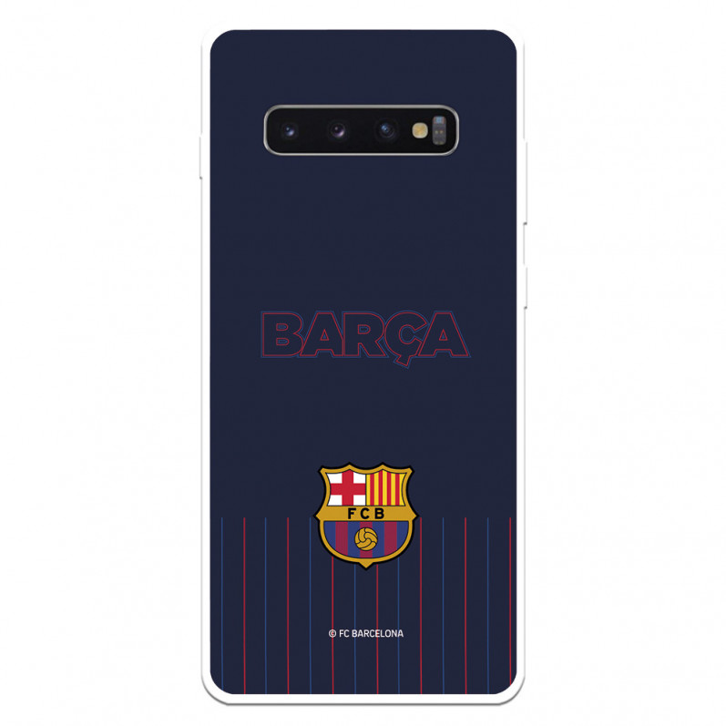 Barcelona Barsa Barcelona Galaxy S10 Albastru fundal caz de fundal pentru Samsung - Oficial FC Barcelona licență
