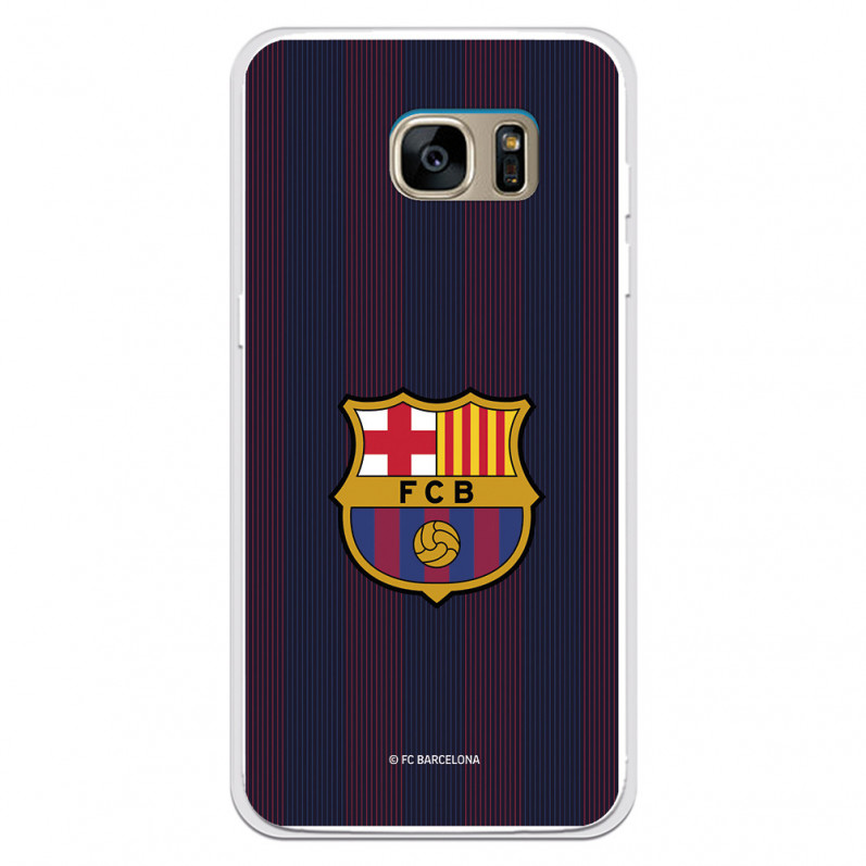Barcelona Galaxy S7 Edge Case pentru Samsung Barcelona Blaugrana Stripes - FC Barcelona Licență oficială