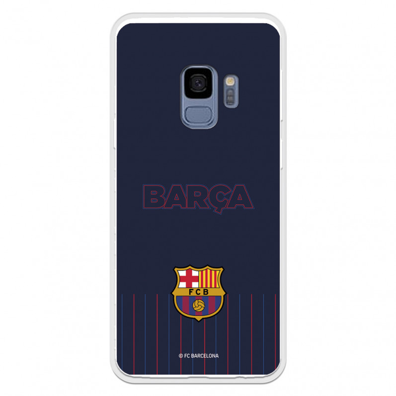 Barcelona Barsa Galaxy S9 Case pentru Samsung Barcelona Galaxy S9 fundal albastru - FC Barcelona Licență oficială FC Barcelona