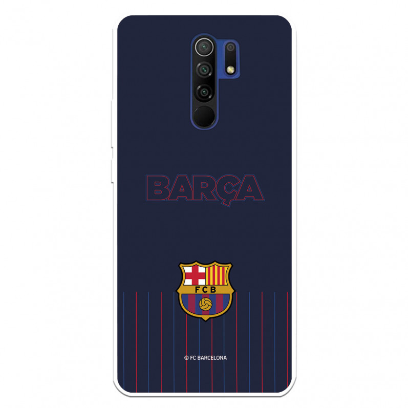 Barcelona Barsa Redmi 9 Case pentru Xiaomi Barcelona Redmi 9 fundal albastru - Licență oficială FC Barcelona