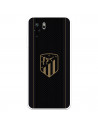 Funda para Xiaomi Redmi Note 10 del Atleti Escudo Dorado Fondo Negro - Licencia Oficial Atlético de Madrid