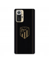 Funda para Xiaomi Redmi Note 10 Pro del Atleti Escudo Dorado Fondo Negro - Licencia Oficial Atlético de Madrid