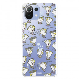 Funda para Xiaomi Mi 11 Lite Oficial de Disney Chip Potts Siluetas - La Bella y la Bestia