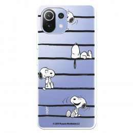 Funda para Xiaomi Mi 11 Lite Oficial de Peanuts Snoopy rayas - Snoopy