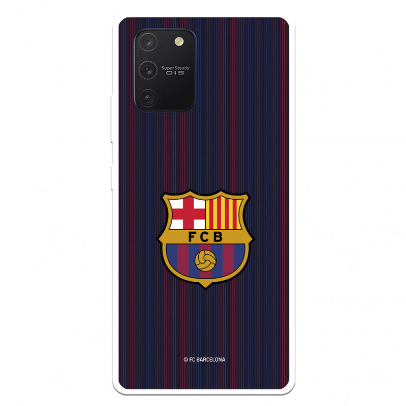 Funda para Samsung Galaxy A91 del Barcelona Rayas Blaugrana - Licencia Oficial FC Barcelona