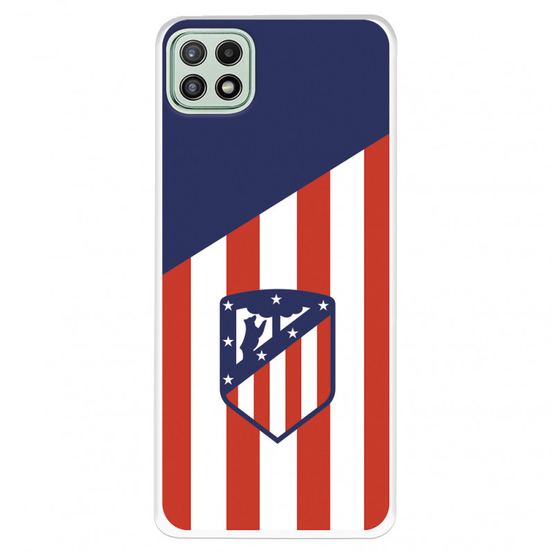 Funda para Samsung Galaxy A22 5G del Atleti Escudo Fondo Atletico - Licencia Oficial Atlético de Madrid