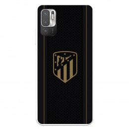 Funda para Xiaomi Redmi Note 10 5G del Atleti Escudo Dorado Fondo Negro - Licencia Oficial Atlético de Madrid