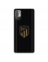 Funda para Xiaomi Redmi Note 10 5G del Atleti Escudo Dorado Fondo Negro - Licencia Oficial Atlético de Madrid