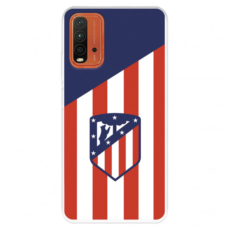 Funda para Xiaomi Redmi 9T del Atleti Escudo Fondo Atletico - Licencia Oficial Atlético de Madrid