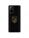 Funda para Oppo A74 5G del Atleti Escudo Dorado Fondo Negro - Licencia Oficial Atlético de Madrid