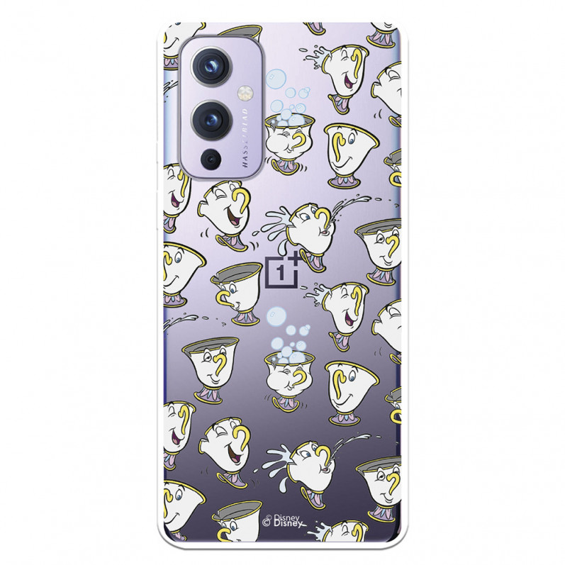 Funda para OnePlus 9 Oficial de Disney Chip Potts Siluetas - La Bella y la Bestia