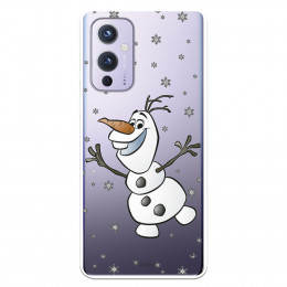 Funda para OnePlus 9 Oficial de Disney Olaf Transparente - Frozen