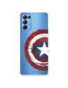 Funda para Oppo Find X3 Lite Oficial de Marvel Capitán América Escudo Transparente - Marvel