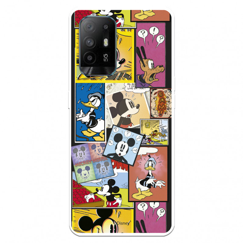 Funda para Oppo A74 5G Oficial de Disney Mickey Comic - Clásicos Disney
