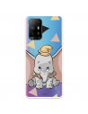 Funda para Oppo A74 5G Oficial de Disney Dumbo Silueta Transparente - Dumbo