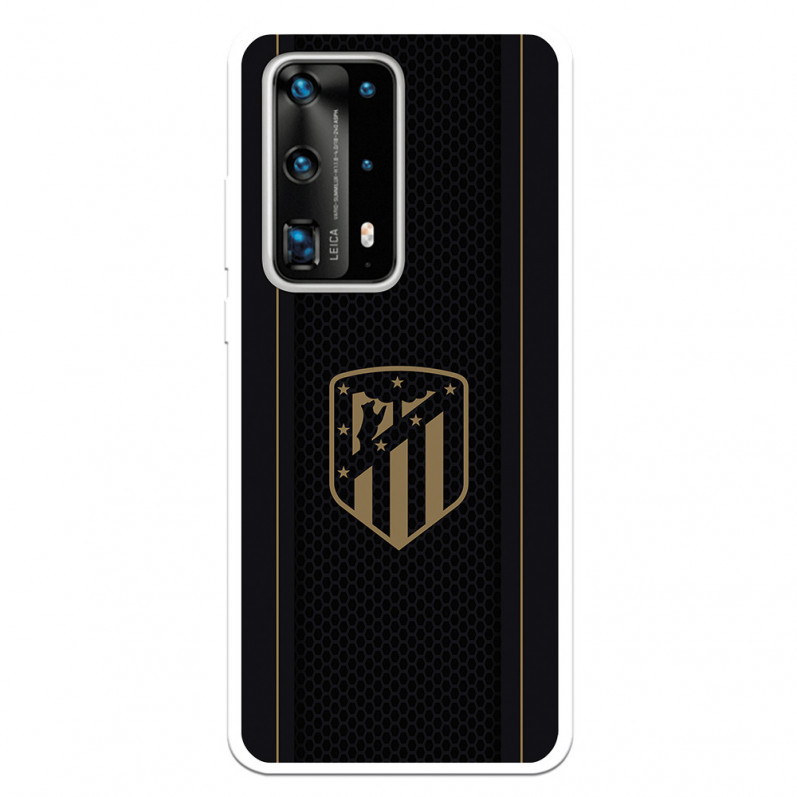 Funda para Huawei P40 Pro Plus del Atleti Escudo Dorado Fondo Negro - Licencia Oficial Atlético de Madrid