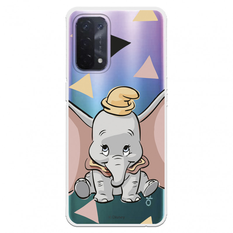 Funda para Oppo A74 5G Oficial de Disney Dumbo Silueta Transparente - Dumbo