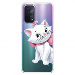 Funda para Oppo A74 5G Oficial de Disney Marie Silueta - Los Aristogatos