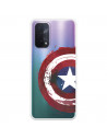 Funda para Oppo A74 5G Oficial de Marvel Capitán América Escudo Transparente - Marvel